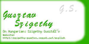 gusztav szigethy business card